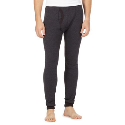 Maine New England Black ribbed thermal trousers